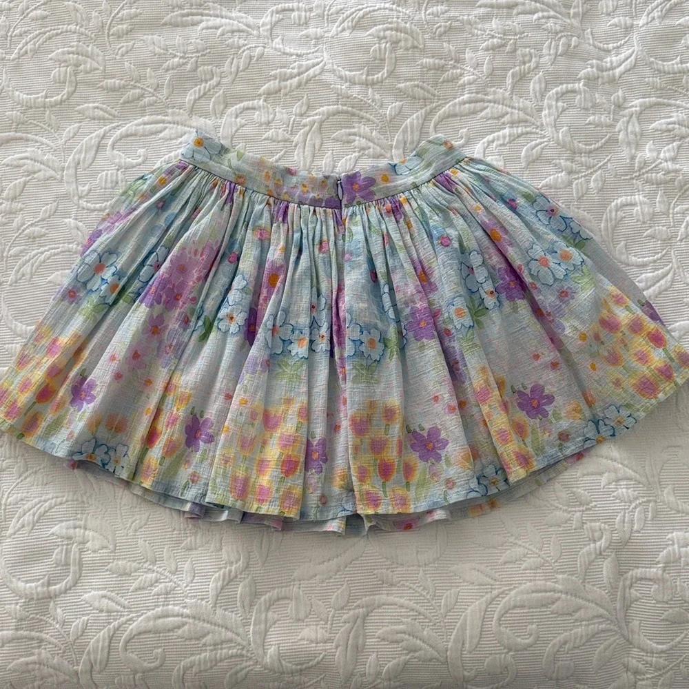 Morley Multicolor Girls  Floral Skirt sz 8